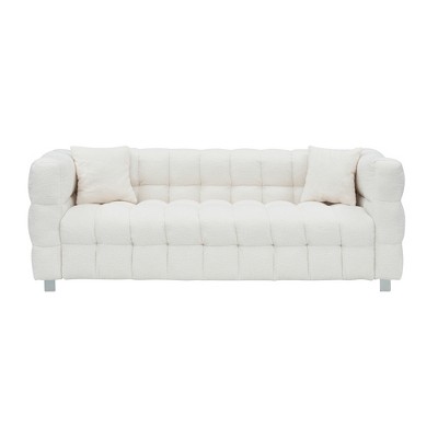 SKRAN Sofa 80 Inch Couch, Perfect for Living Room or Bedroom, Complete with Two Throw Pillows and Sturdy Hardware Foot Support