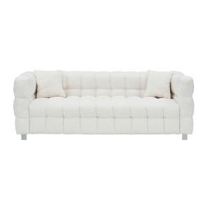 SKRAN Sofa 80 Inch Couch, Perfect for Living Room or Bedroom, Complete with Two Throw Pillows and Sturdy Hardware Foot Support - 1 of 4