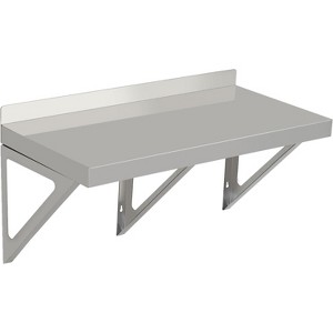 Stainless Steel Wall Shelves for Kitchen, Garage & Bars - Backsplash & Brackets - 1 of 4