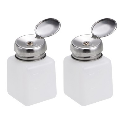 Unique Bargains Alcohol Liquid Nail Polish Remover Press Pumping Dispenser Empty Bottle 2 Pcs