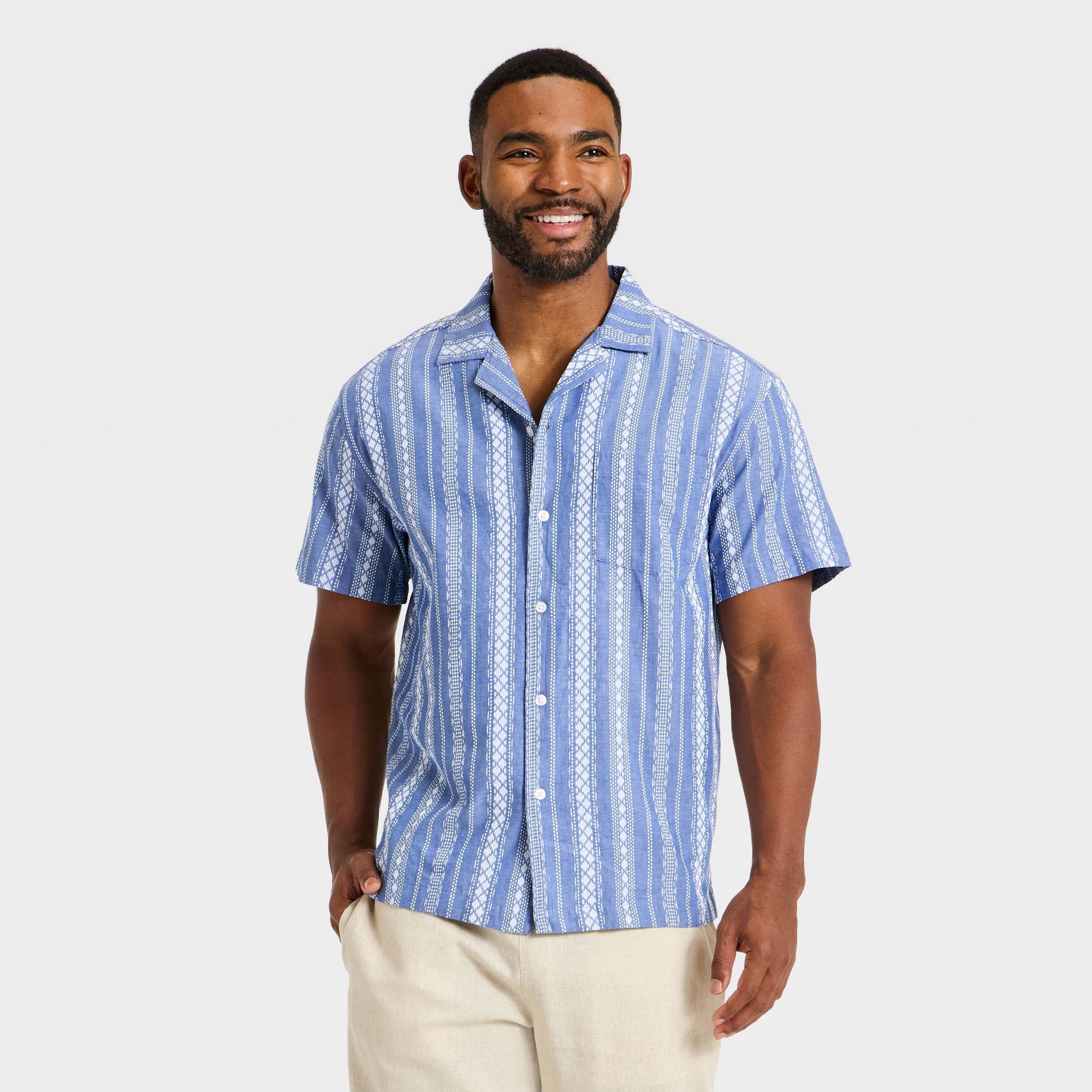 Men's Short Sleeve Novelty Camp Shirt - Goodfellow & Co™