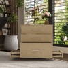 FUFU&GAGA Practical Wooden Nightstand Dresser: Natural Aesthetic Ample Storage and Concealed Drawer - 2 of 4