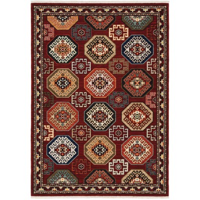 Oriental Weavers Lilihan 091R6 Red/ Multi Indoor Area Rug - 2' x 3'