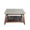 Brookside Coffee Table Concrete Coated Top and Wood Light - Alaterre Furniture - image 2 of 4