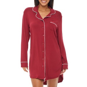 Alexander Del Rossa Classic Boyfriend Sleep Shirt, Lightweight Nightgown Pajama Top, Nightshirt - 1 of 4