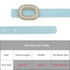 INSPIRE CHIC Women's Faux Leather Thin Belt Ladies Belt with Pearl Rhinestone Buckle for Jeans Pants - 4 of 4