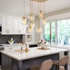 LLHZSY Gold Island Pendant Chandelier 35 2/5" Wide Modern Industrial 7-Light Fixture for Dining Room Kitchen - 4 of 4
