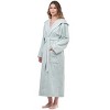 Arus Women's Meridian Regular Style Hooded Mid-Calf 100% Turkish Cotton Robe - 3 of 4