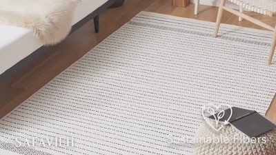 Ivory Flat Woven Handmade Wool Kilim Runner Rug