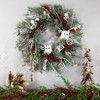 Northlight Real Touch™ Snowy Pine Owls and Berries Artificial Christmas Wreath - 34" - Unlit - 3 of 4