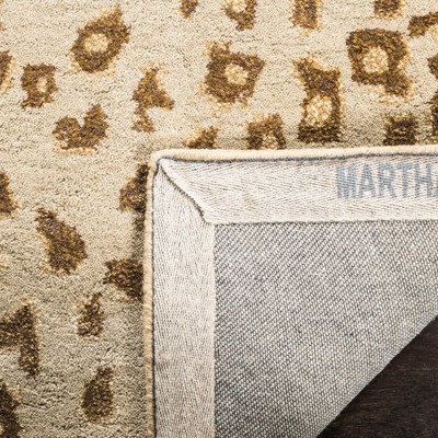 Gray and Beige Hand-Tufted Wool and Viscose Rug, 5' x 8'