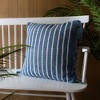20x20 Hand Woven Blue Striped Filled Throw Pillow by Foreside Home & Garden - 2 of 4