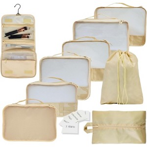 9 Set Packing Cubes - Suitcase Organizer, Cute Packing Cubes, Travel Bags Organizer for Luggage with Hanging Toiletry - 1 of 4