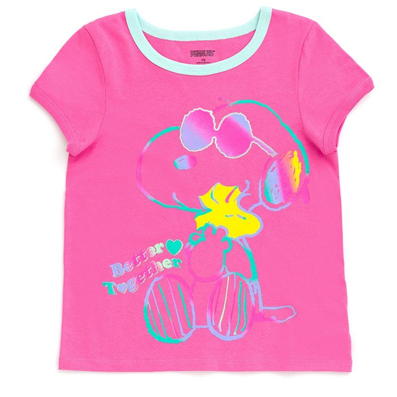 PEANUTS Woodstock Snoopy Girls 2 Pack T-Shirts Little Kid to Big Kid, 3 of 8