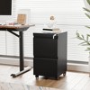 Mlezan Drawer File Cabinet: Mobile, Lockable, with Wheels. Fully Assembled, White Metal Cabinet for A4/Letter/Legal Files, Under-Desk Storage. - 4 of 4