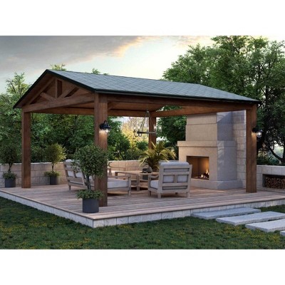 Matte Black Outdoor Cage Chandelier with Clear Glass Shades