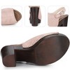 Perphy Women's Slingback Buckle Strap Platform Chunky High Heel Sandals - 3 of 4