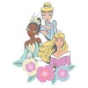 Girl's Disney Princesses Floral Trio Graphic Graphic Cropped T-Shirt - 2 of 3