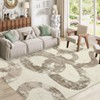 Luxury Modern Area Rug Ultra Soft Non Slip Stain Resistant Indoor Mat Machine Washable Low Pile Abstract Carpet - 2 of 4