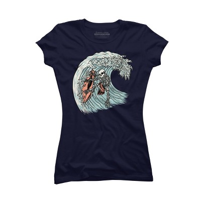 Junior's Design By Humans Death Surfer By quilimo T-Shirt