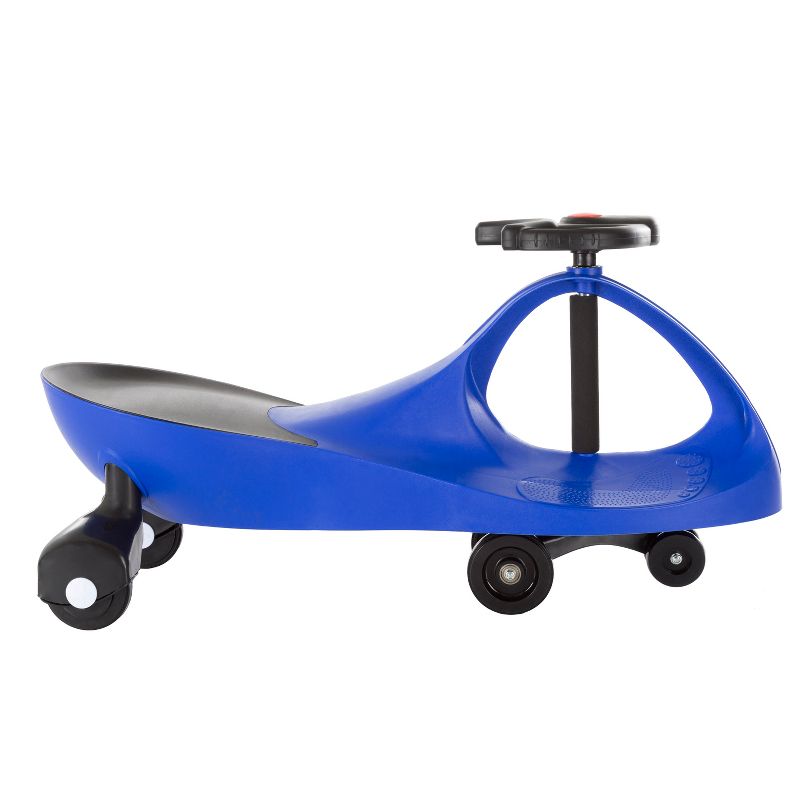 Toy Time Kids' Zig Zag Wiggle Car Ride-On - Blue and Black, 3 of 7