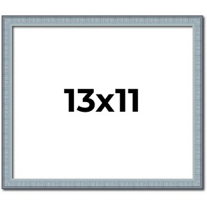 PosterPalooza | Photo Size Textured Blue Picture Frame - UV Acrylic, Foam Board Backing, Hanging Hardware - 1 of 4