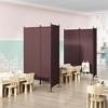Sevobal Patio Decorative Screens, Weather-Resistant Screen with Stand, Freestanding Panel for Living Room Garden Backyard, Brown, 87.75"*28.25"*72.5" - 2 of 4