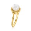 Ross-Simons 7-7.5mm Cultured Pearl Roped Ring in 18kt Gold Over Sterling Size 7 - 3 of 4