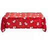 Kate Aurora Holiday Living Christmas Winter Snowman Red Fabric Tablecloth - 8-10 Chairs - 4 of 4