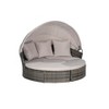 5-Piece Outdoor Patio Round Daybed Set, Wicker Conversation Group with Retractable Canopy, Soft Cushions, and Storable Table - 3 of 4
