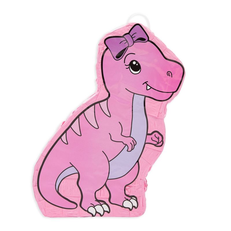 Blue Panda Pink Dinosaur Pinata for Girls T-Rex Themed Dino Birthday Party Decorations, 16.5 x 13.0 x 3.0 in, 4 of 6