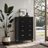Dresser for Bedroom, 5 Drawer Dresser for Storage and Organization, Fluted Panel Wooden Chest of Drawers, Tall Modern Dresser Organizer for Living - 2 of 4