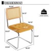 Modern Dining Chairs Set of 2, Dining Room Side Chairs with Metal Legs and Upholstered Seat- Yellow - 2 of 4