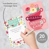 Big Dot of Happiness Floral Let's Par-Tea - Wish Card Garden Tea Party Baby Shower or Bridal Shower Activities - Shaped Advice Cards Game - Set of 20 - 2 of 4