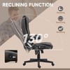 PAGED Adjustable Height Office Chair, Modern PU Leather Massage Chair with Heating Function, Ergonomic Executive Chair for Office - 3 of 4