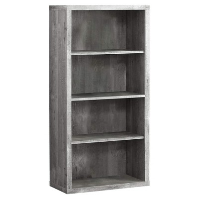 Monarch Specialties Bookshelf Bookcase Etagere 5 Tier 48InchH Office Bedroom Laminate Grey Contemporary Modern