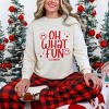 S.W.Smiley Oh What Fun Sparkle - Womens Garment Dyed Long Sleeve - 3 of 3