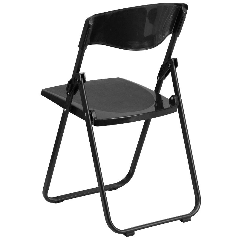 Flash Furniture 2 Pack HERCULES Series 500 lb. Capacity Heavy Duty Plastic Folding Chair with Built-in Ganging Brackets, 3 of 17