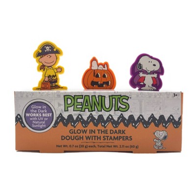 Innovative Designs 3pk Glow in the Dark Dough with Stampers Peanuts 3pk