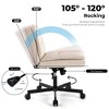 CAVINAS Mid-Century Modern Swivel Office Chair with Adjustable Height, Leather Upholstery Home Office Desk Chair, Desk Chair, Computer Chair - 2 of 4