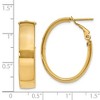 Black Bow Jewelry 6.75mm, 14k Yellow Gold Omega Back Oval Hoop Earrings, 25mm (1 Inch) - 4 of 4