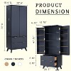 SinCiDo 72" Pantry Cabinet, Kitchen Pantry Storage Cabinet, with 10 Door Shelves & 2 Drawers, Wood Cupboard for Kitchen & Living Room - 3 of 4