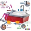 Kitchen Sink Toy 17 Set - Play Sink Pretend Toy With Running Water - Kids Toy Sink With Real Faucet & Drain, Dishes, Utensils & Stove - Play22usa - 4 of 4
