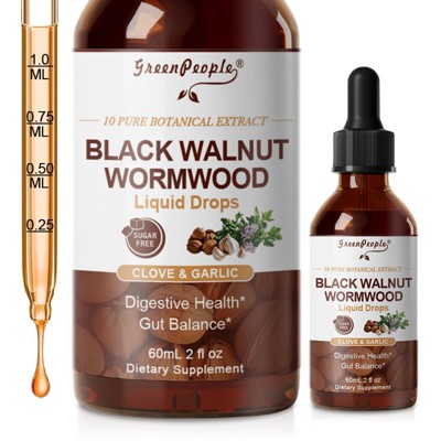 Black Walnut & Wormwood Tincture – Liposomal Herbal Drops for Digestive Cleanse & Gut Balance (98% Absorption) - 2fl.oz