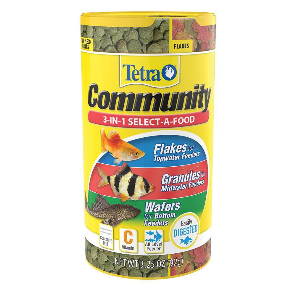 Tetra Aquarium Fish Food Variety Feeding Levels Fish Flavor Dry Fish Food - 3.25oz