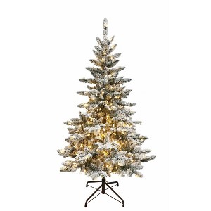 Kurt Adler 5-Foot Pre-Lit Warm White LED Snow Pine Tree - 1 of 1