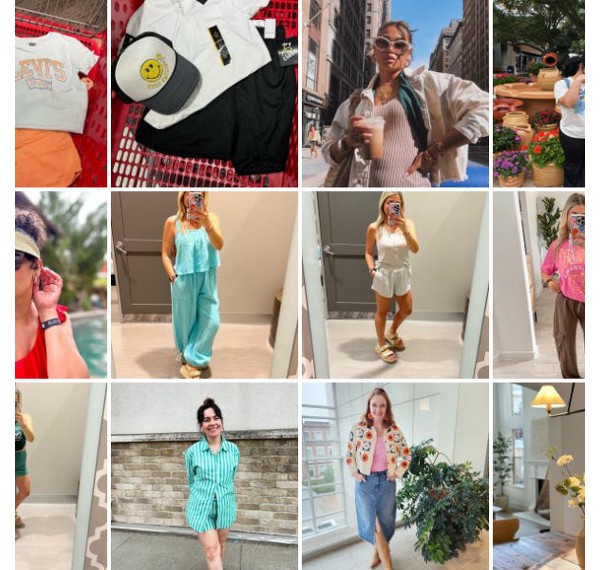 Collage of people showing off their #TargetStyle