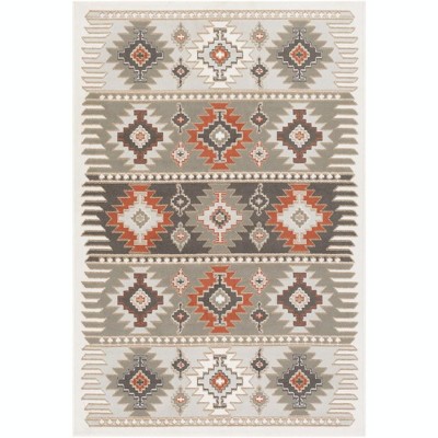 Mark & Day Landerd 6'7"x9' Rectangle Woven Indoor Area Rugs Light Gray: Rustic Bohemian, Stain-Resistant, Pet Friendly