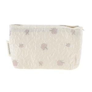 Unique Bargains Portable Embroidery Rose Makeup Bag 1 Pc - 1 of 4