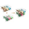 MPM Bottle Storage Rack, 2 Tier Clear Water Bottle Organizer for Cabinet, Stackable Plastic Racks - 2 of 4